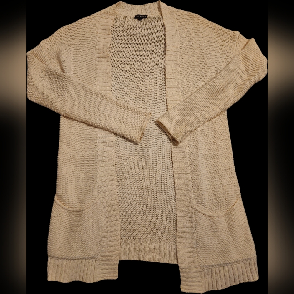 Express 🩷 Ivory Knit Cardigan - Picture 4 of 4